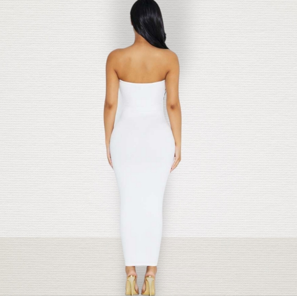 NAKED WARDROBE: THE NW TUBE DRESS, WHITE L - Picture 3 of 16